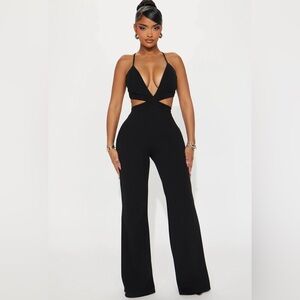Black stretchy hot girl jumpsuit
